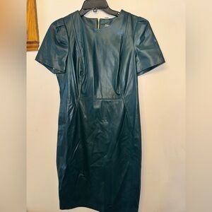 Calvin Klein Faux Leather Midi Dress